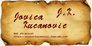 Jovica Kucanović vizit kartica
